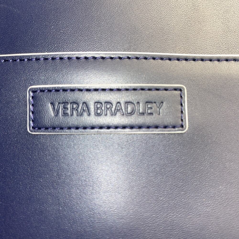 Vera Bradley BRAND NEW WITH TAGS Large Faux Leather Tote - Classic Navy​​​ - Picture 13 of 15